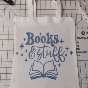 Unisex book, laptop, accessories tote bag